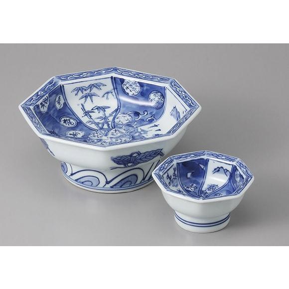 刺身鉢 醤油皿 セット 八角高台祥瑞 刺身皿 ちゅこ おしゃれ 和 刺身鉢 醤油皿 セット 八角高台祥瑞 刺身皿 ちゅこ おしゃれ 和