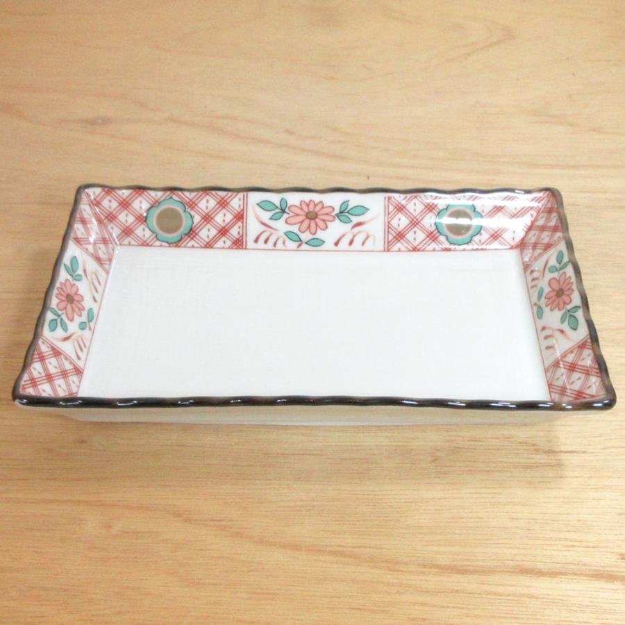 皿 焼物皿 七宝菊焼物皿 長角皿 20cm おしゃれ 和食器 業務用 皿 焼物皿 七宝菊焼物皿 長角皿 20cm おしゃれ 和食器 業務用
