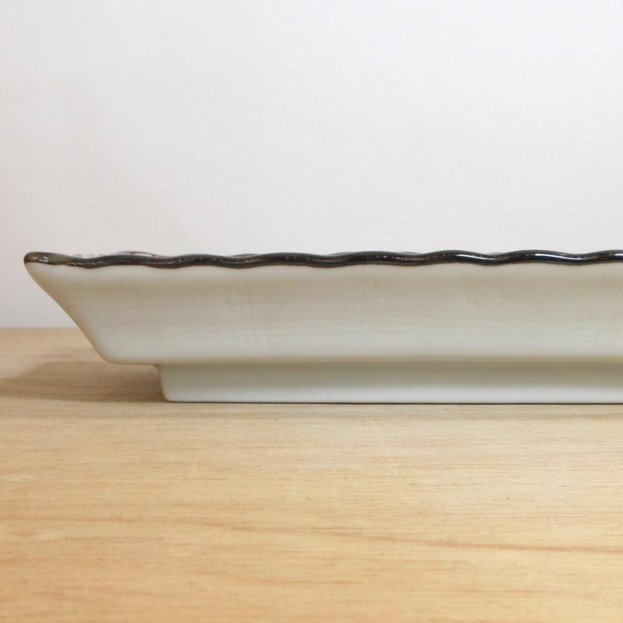 皿 焼物皿 七宝菊焼物皿 長角皿 20cm おしゃれ 和食器 業務用 皿 焼物皿 七宝菊焼物皿 長角皿 20cm おしゃれ 和食器 業務用