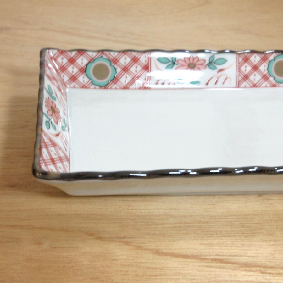 皿 焼物皿 七宝菊焼物皿 長角皿 20cm おしゃれ 和食器 業務用 皿 焼物皿 七宝菊焼物皿 長角皿 20cm おしゃれ 和食器 業務用