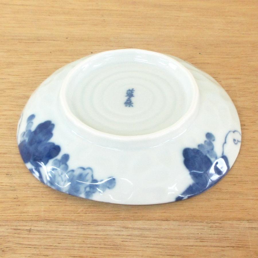 皿 小皿 丸皿 3.5皿 12cm 藍染ぶどう おしゃれ 和食器 業務用 美濃焼