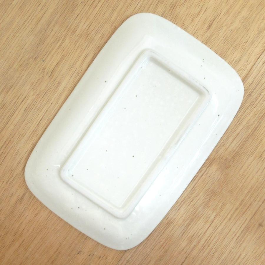 皿 粉引釉斑点長角皿 16.5cm おしゃれ 和食器 業務用 美濃焼 24a321-18
