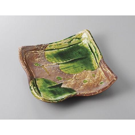 皿 正角皿 錆釉ヒワ流 盛皿 24.5cm おしゃれ 和食器 業務用 美濃焼 24a368-6