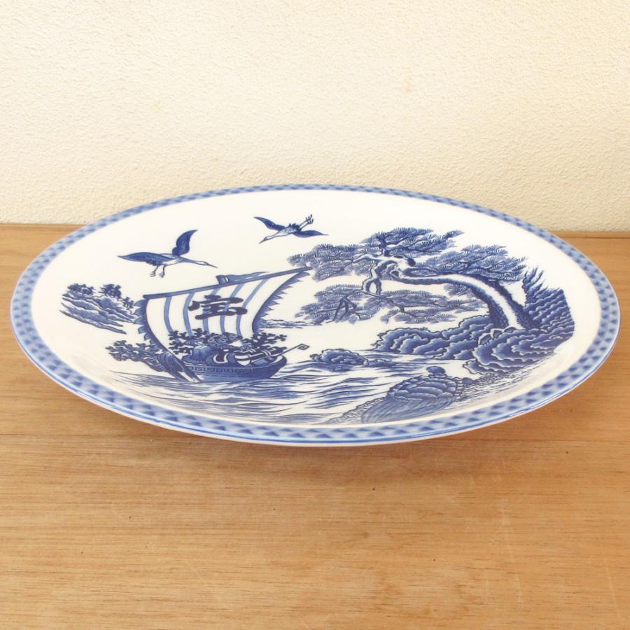 皿 大皿 丸皿10号 32cm 宝舟 おしゃれ 和食器 業務用 万古焼 24a398-14