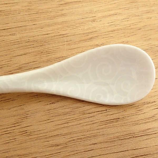 コーヒースプーン 白うず 陶器 おしゃれ かわいい 美濃焼 24a490-31