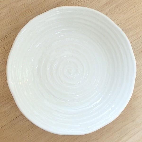 皿 パスタ皿 カレー皿 吉祥粉引渦潮23cm麺皿 おしゃれ 和食器 業務用