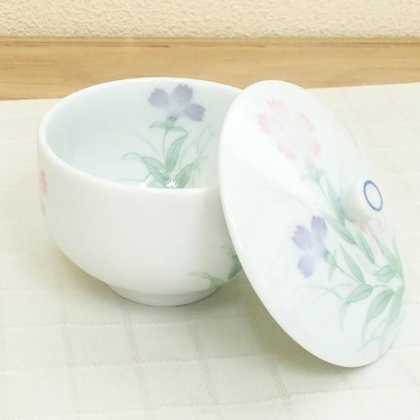 湯飲み 蓋付き湯呑み茶碗 ナデシコ 湯呑み おしゃれ 業務用 美濃焼