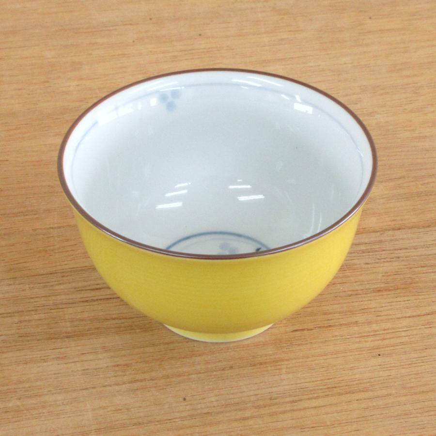 湯呑み 湯飲み 湯のみ茶碗 黄釉草花反煎茶 業務用 和食器 有田焼