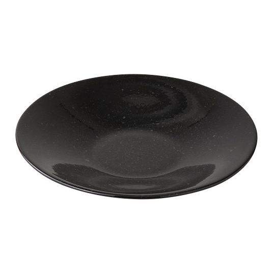 皿 25cm 深皿 水明 黒御影 おしゃれ 業務用 美濃焼 y12-74-2 : 四季彩