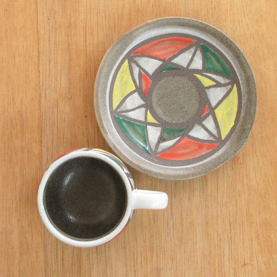 コーヒーカップ ソーサー ステンドグラス 和陶器 おしゃれ 業務用 美濃