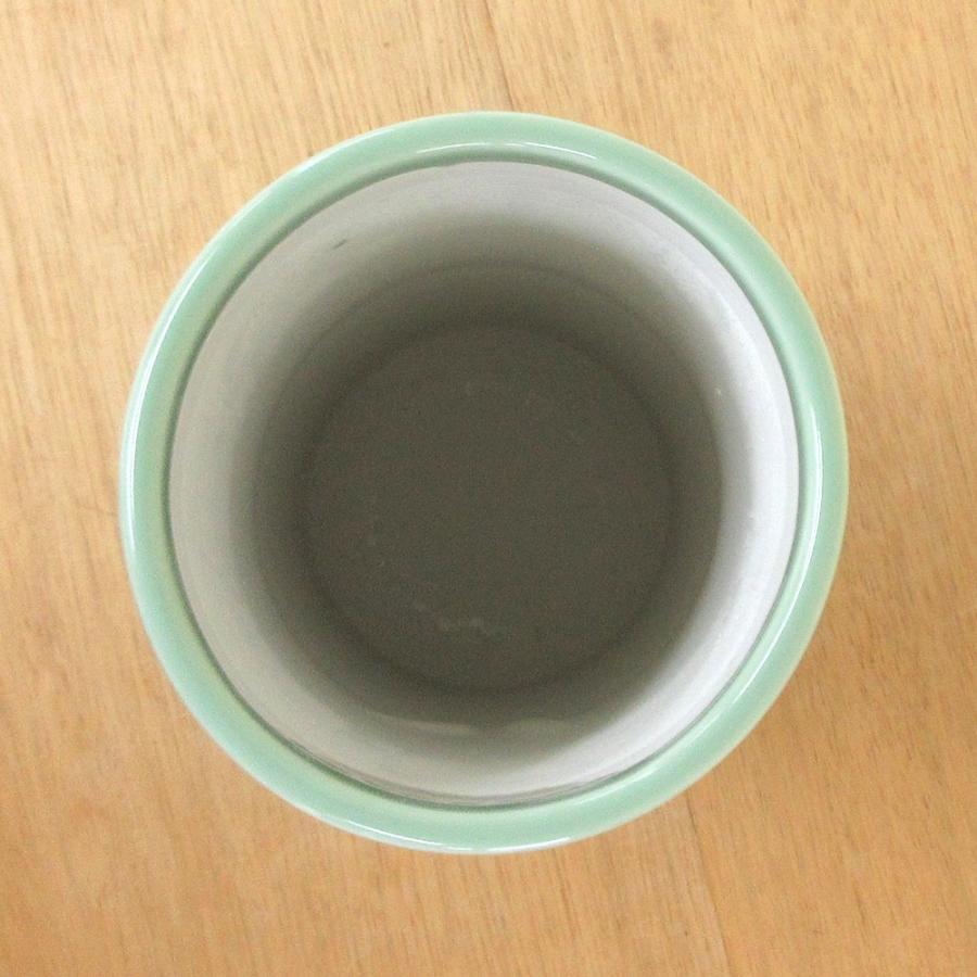 花瓶 陶器 寸胴花瓶 青磁竹節 美濃焼 業務用 フラワーベース