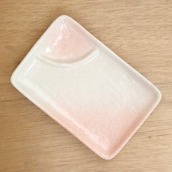 皿 仕切り皿 桜志野6.0皿 刺身皿 焼き物皿 17.5cm おしゃれ 和食器