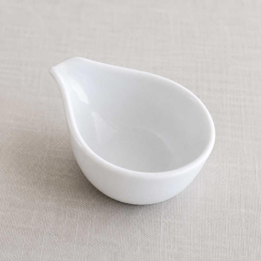 美濃焼 ソースポット 170ml 白磁 片口 ドレッシングポット 大 陶器