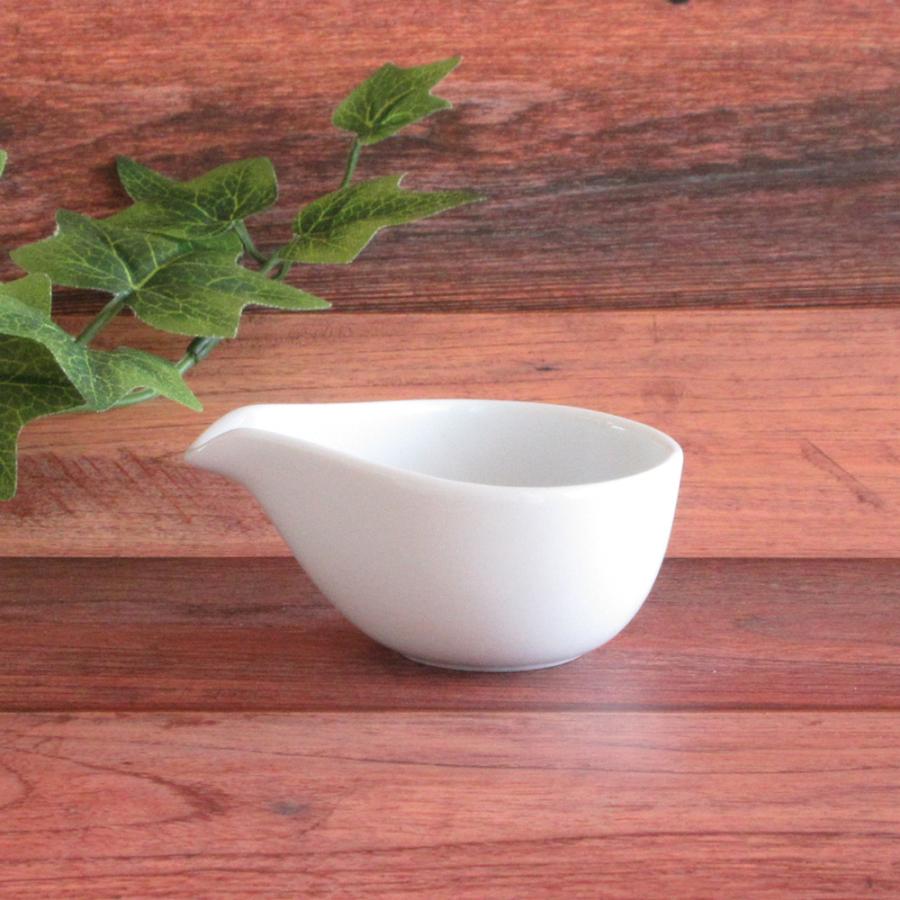 小鉢 片口ドレッシング 白磁 大 170cc ソースポット 陶器 おしゃれ