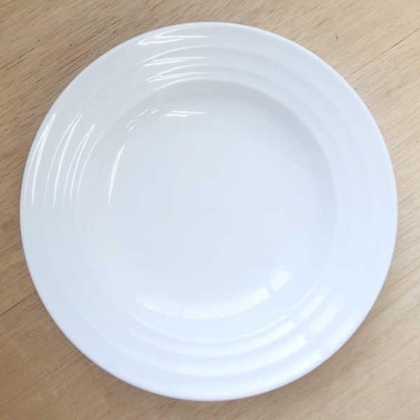 皿 スープ皿 パスタ皿 25cm 深皿 白 線段 おしゃれ 業務用 日本製 美濃