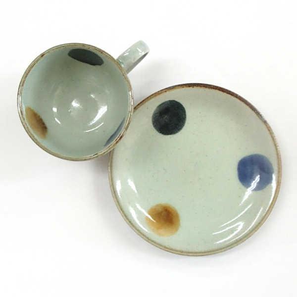 コーヒーカップ ソーサー 琉球三彩 ブルー やちむん風 和陶器 おしゃれ