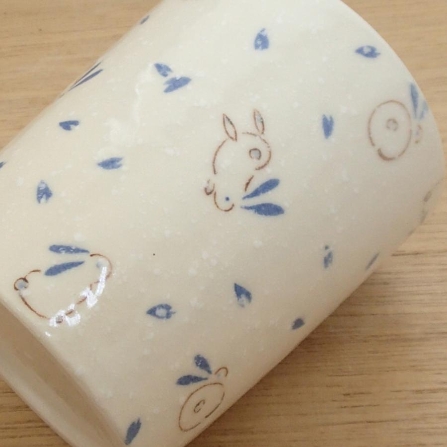 マグカップ はね うさぎ 青 おしゃれ 業務用 美濃焼 25d66806-200