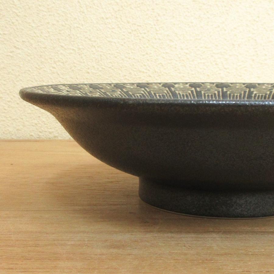 皿 6.0高台皿 18.5cm 中華黒寿 おしゃれ 中華食器 業務用 美濃焼