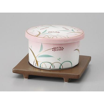 せいろ蒸し器 赤絵山科蒸し器 茶わん蒸し 陶器製 強化磁器 業務用 美濃