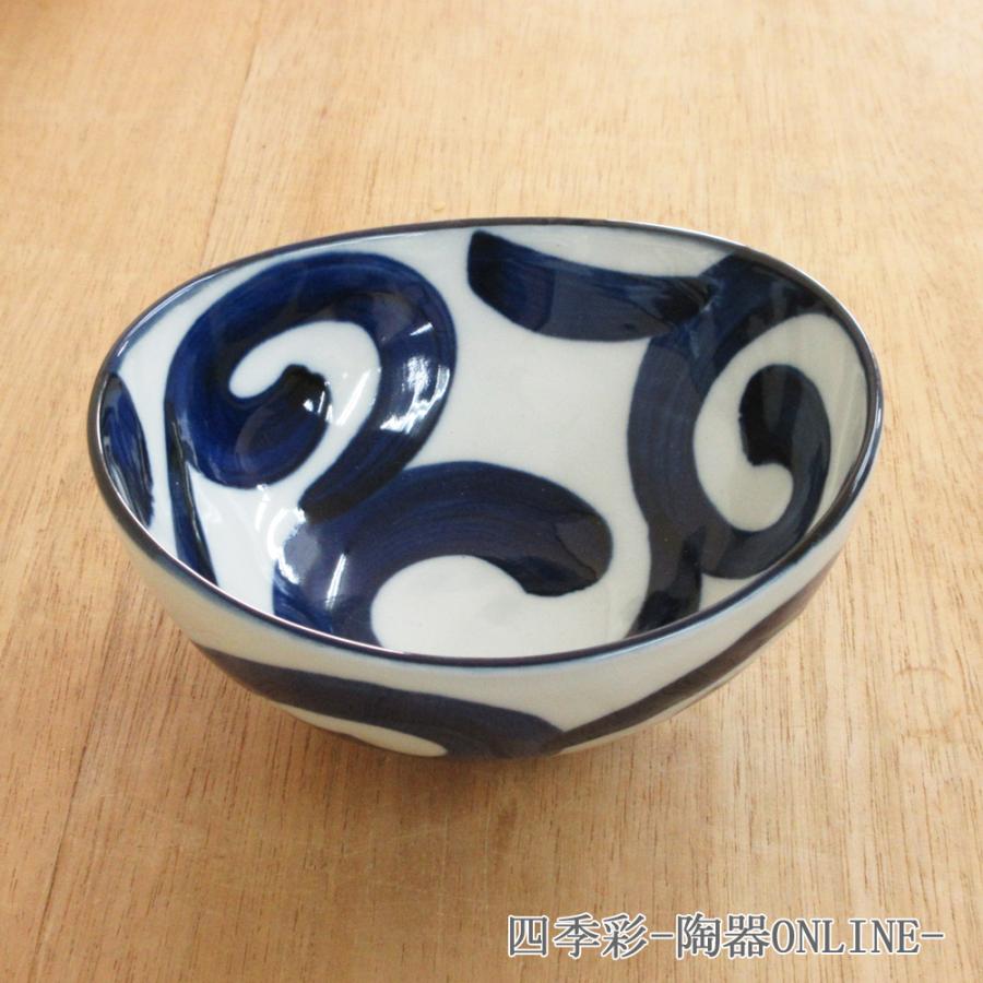 鉢 ボウル 中鉢 鳴門唐草 楕円鉢 5.0鉢 16cm おしゃれ 和食器 業務用