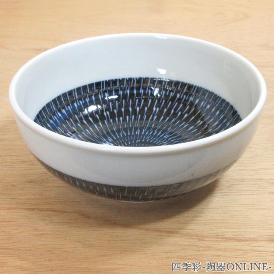 鉢 ボウル 中鉢 藍色トビカンナ 16cm おしゃれ 和食器 業務用 美濃焼