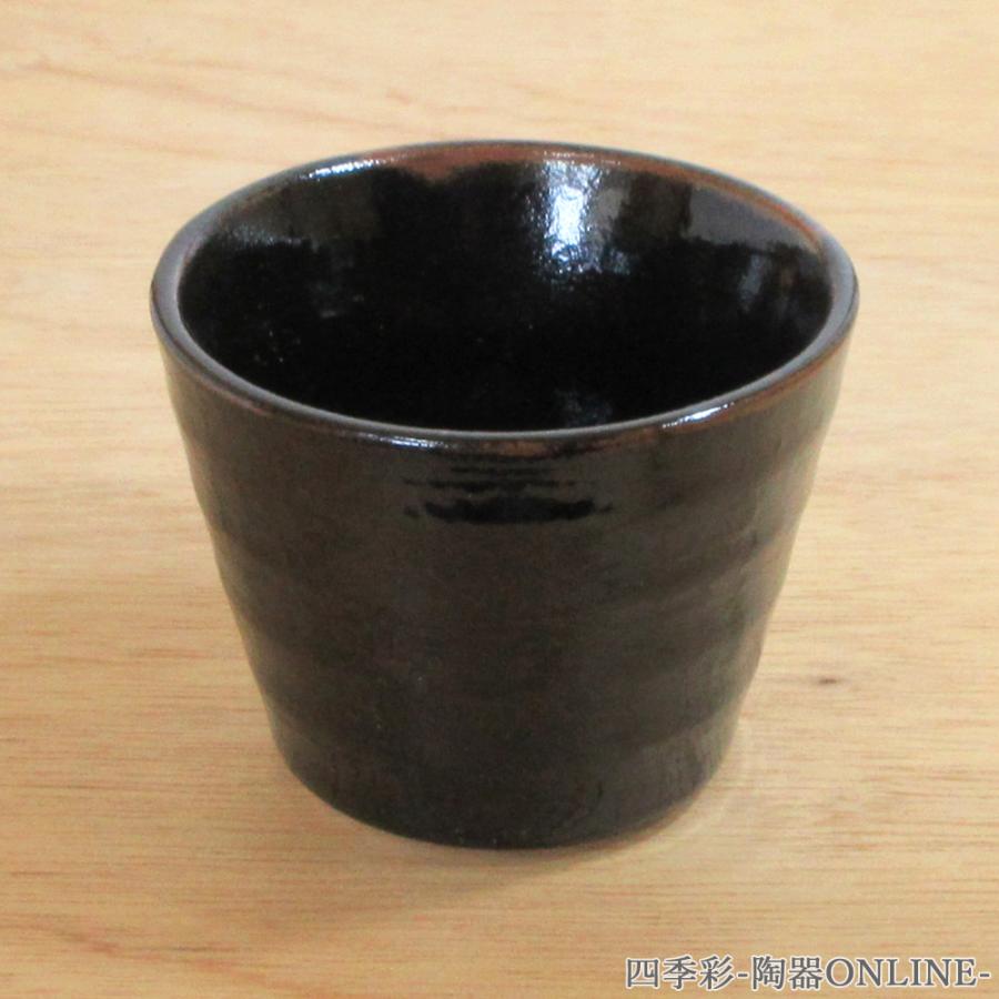 SUN 焼締め黒釉掛け分け小鉢(そば猪口五点組)と桃丸鉢 SUN様専用 焼締め黒釉掛け分け小鉢(そば猪口五点組)と