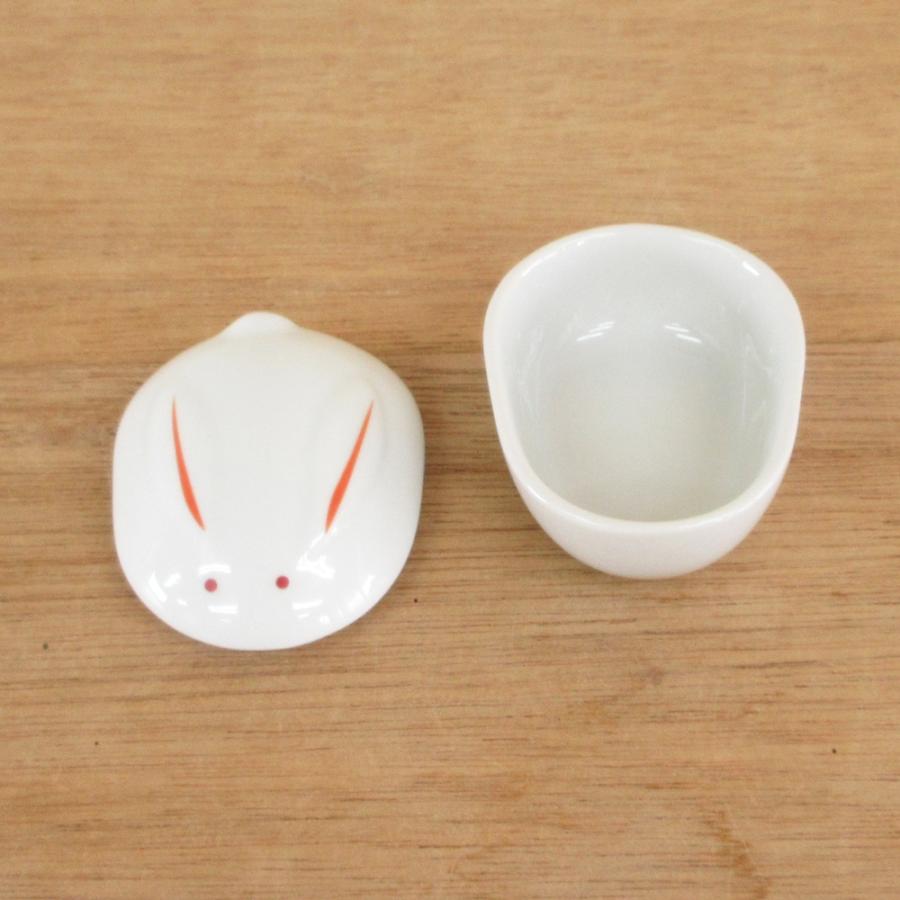 蓋付き珍味入れ うさぎ おしゃれ 和食器 業務用 25d12711-410 : 四季彩