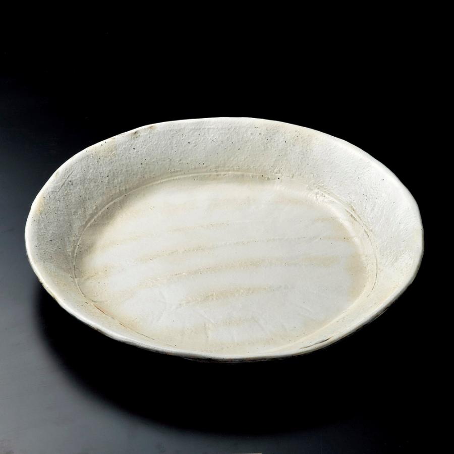 皿 大皿 盛皿 荒土しのぎ手13.0大皿 40cm おしゃれ 和食器 業務