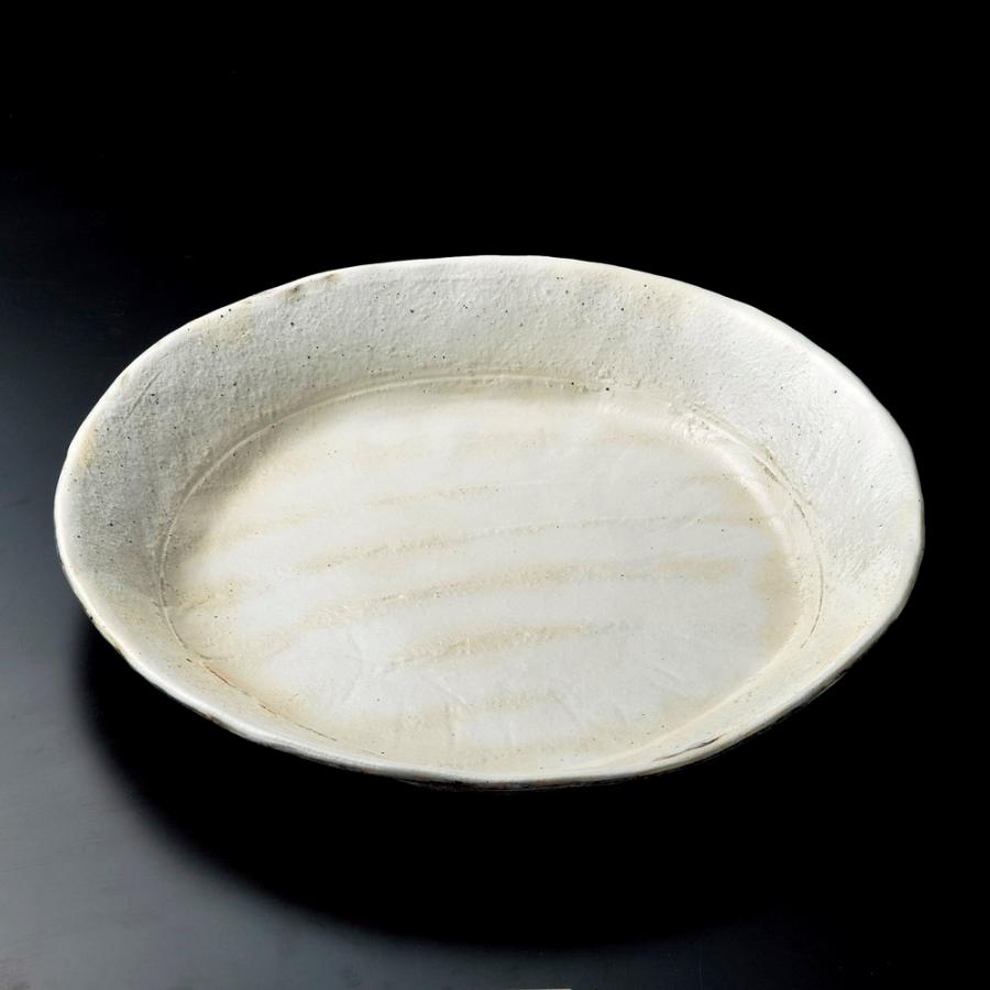 皿 大皿 盛皿 荒土しのぎ手12.0大皿 36cm おしゃれ 和食器 業務用 信楽焼 25d17401-660