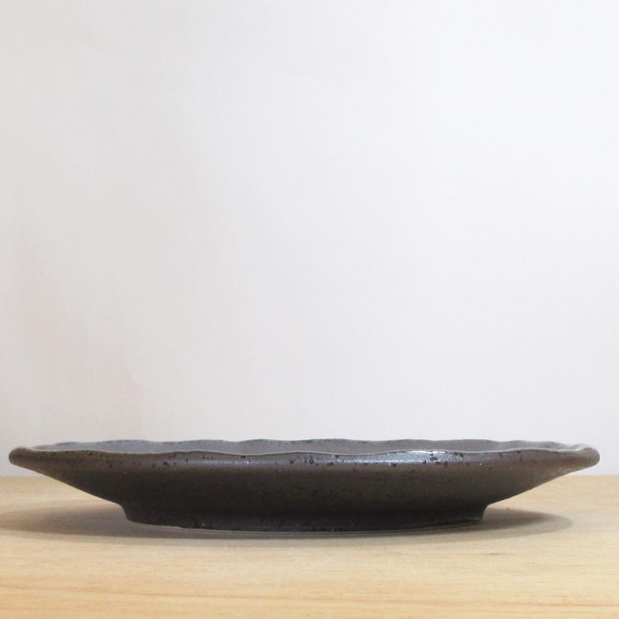 皿 取り皿 ケーキ皿 黒織部ライン 14cm おしゃれ フルーツ皿 和食器