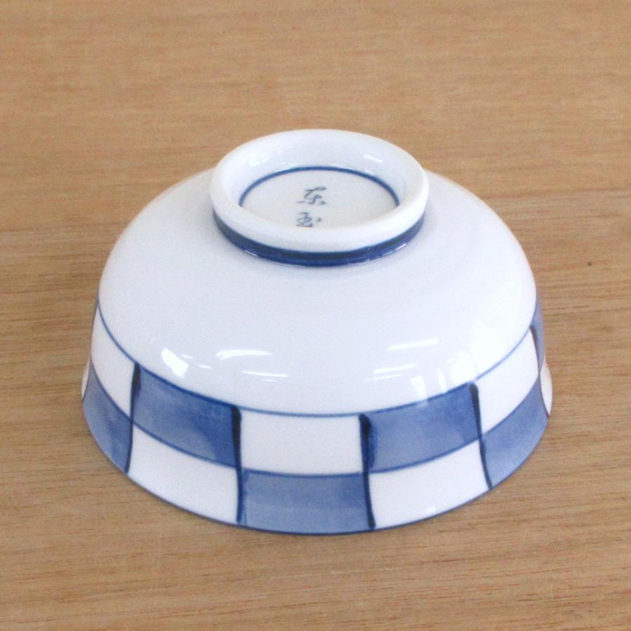 汁椀 染付市松汁椀 強化磁器 おしゃれ 和食器 業務用 美濃焼 25d42505