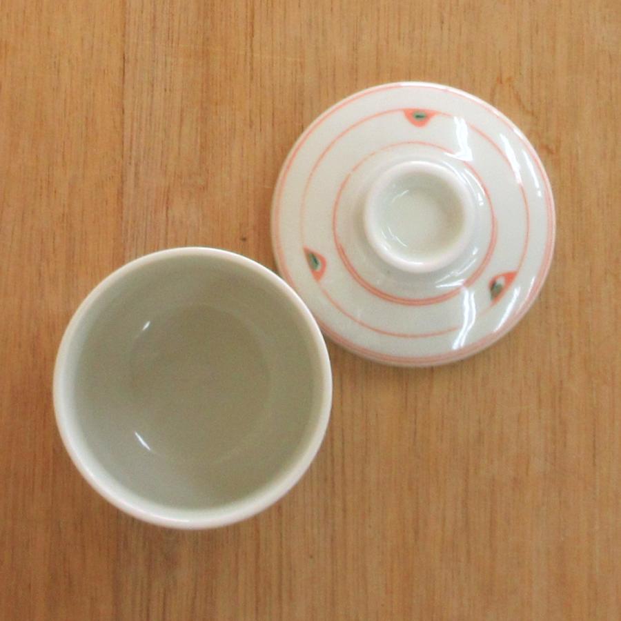 茶碗蒸し 器 赤絵花むし椀 おしゃれ 和食器 業務用 美濃焼 24a220-11
