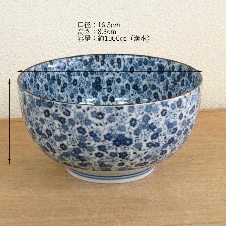 丼 お好み丼 藍染小花 おしゃれ 業務用 美濃焼 和食器 24a532-10
