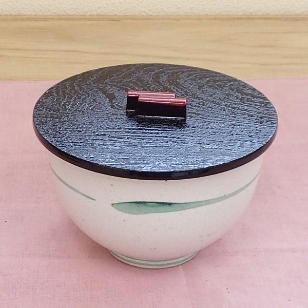 ご飯茶碗 グリーン一文字 蓋付飯器 おしゃれ 飯碗 業務用 美濃焼 和
