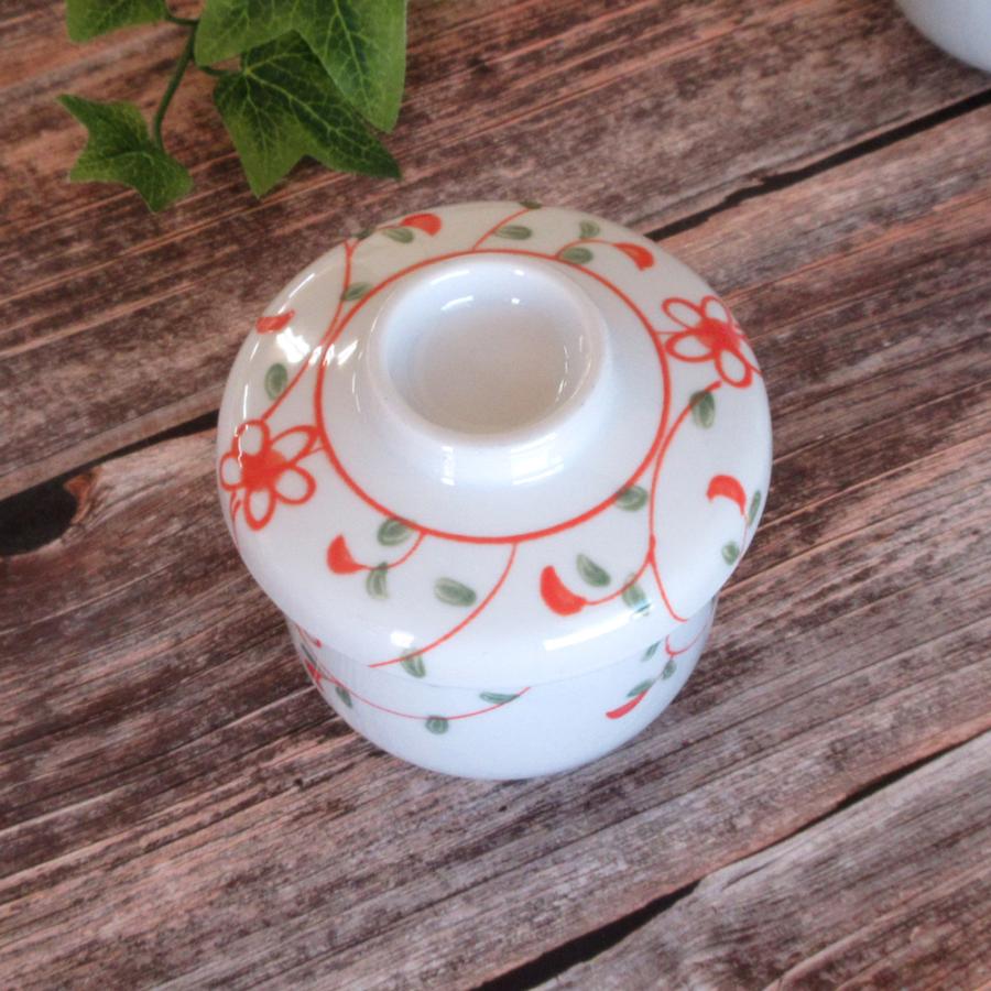 茶碗蒸し 器 花赤絵 おしゃれ 和食器 業務用 美濃焼 爆買 : 四季彩