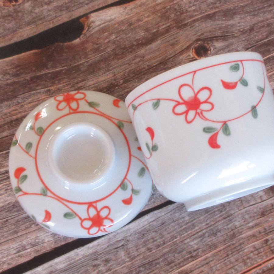 茶碗蒸し 器 花赤絵 おしゃれ 和食器 業務用 美濃焼 爆買 : 四季彩