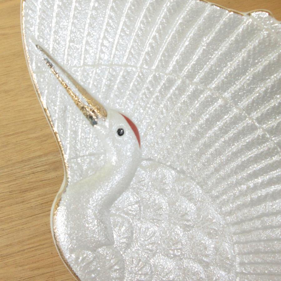 皿 刺身皿 向付 鶴ラスター おしゃれ 業務用 和食器 美濃焼 23b066-09