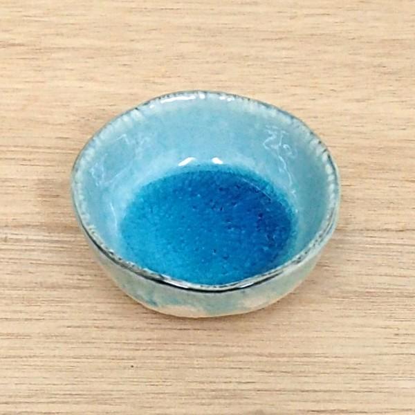 醤油小皿 丸ちょこ スカイブルー 小鉢 おしゃれ 和食器 業務用 美濃焼  23b069-38｜shikisaionline