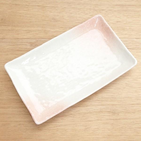 大皿　脚付き角皿　渋い和食器　一点物　新品　未使用品　ダイナミックな大きさ 皿 焼物皿 桜吹雪 長角皿 24cm おしゃれ 和食器 業務用 美濃焼 23b201