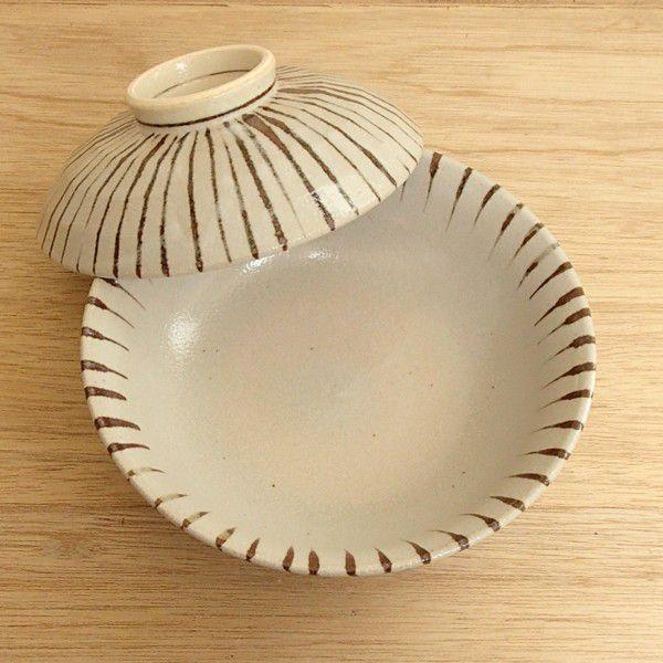 蓋つき煮物椀 麦わら手 おしゃれ 和食器 業務用 美濃焼 23b284 蓋つき煮物椀 麦わら手 おしゃれ 和食器 業務用 美濃焼 23b284
