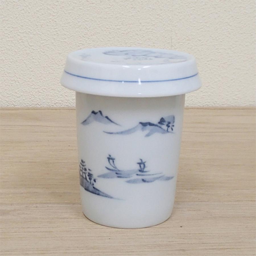 ヒレ酒カップ 山水 ふぐ ひれ酒 酒器 おしゃれ 業務用 美濃焼 26b339