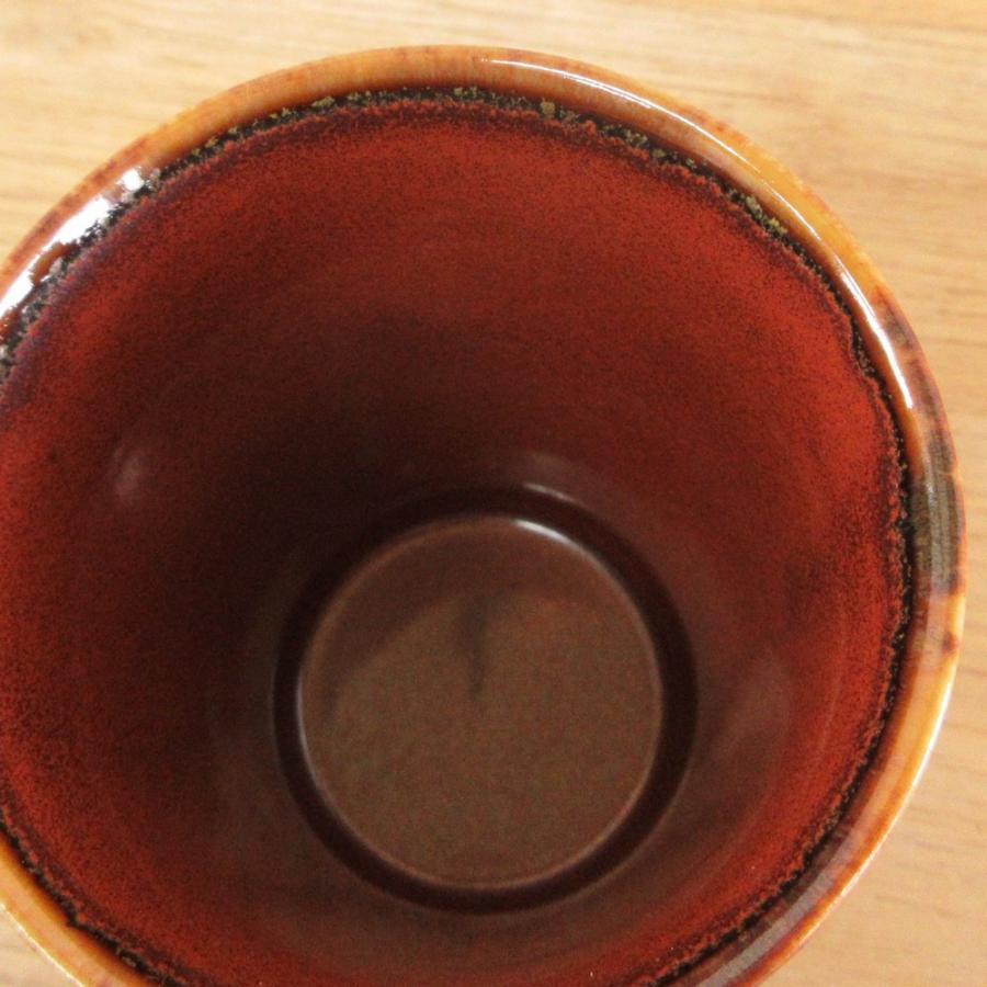 ヒレ酒カップ 鉄赤 ふぐ ひれ酒 酒器 おしゃれ 業務用 美濃焼 23b293