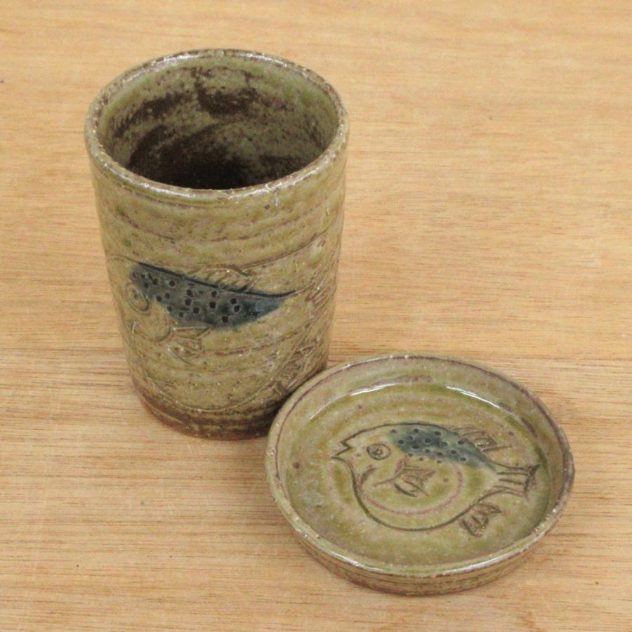 ヒレ酒カップ 灰釉フグ ふぐ ひれ酒 酒器 おしゃれ 業務用 美濃焼