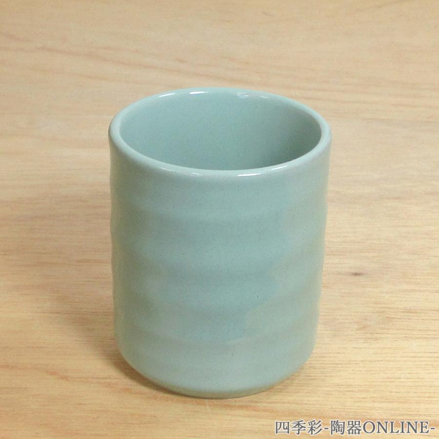 湯飲み 湯呑み 湯のみ茶碗 長湯呑み ヒスイ六兵衛 和食器 業務用 美濃