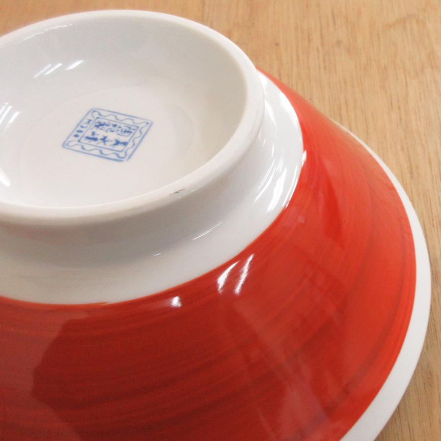 ラーメン鉢 ラーメン丼 切立6.3丼 19.5cm 三つ龍 赤巻 おしゃれ 中華