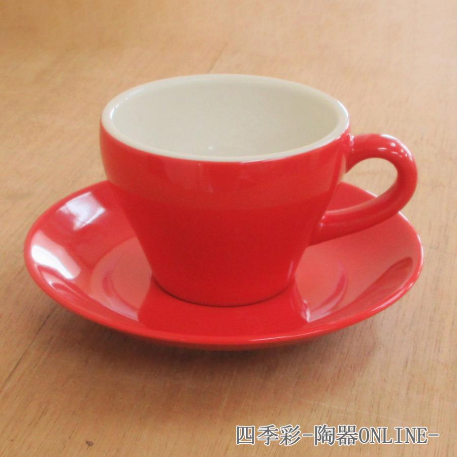 コーヒーカップ ソーサー レッド Real Red MIDI 赤 おしゃれ 陶器 洋食