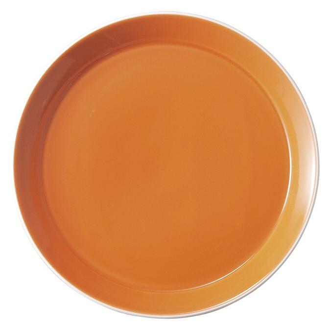 【美品】グラススタジオ　秋にピッタリの色　オレンジ色の円形皿 8枚セット グラススタジオ 秋にピッタリの色 オレンジ色の円形皿 8枚セット ≪