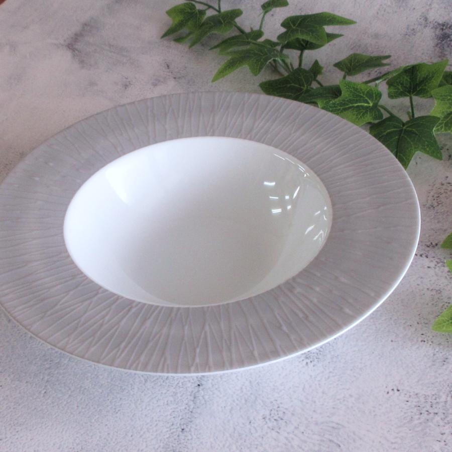 皿 パスタ皿 スープ皿 24cmディープスープボウル シルバーグレー