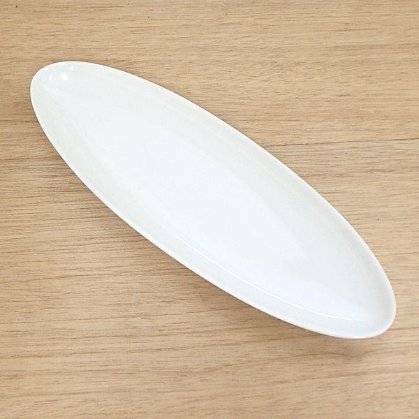 皿 大皿 30.5cm オーバル長皿 楕円皿 白 フォンテ おしゃれ 洋食器