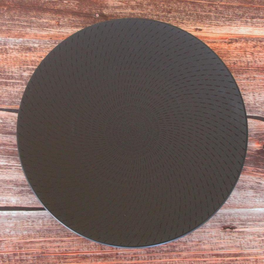 皿 大皿 丸皿 35cm 黒 千早 おしゃれ 和食器 業務用 美濃焼 k18131000